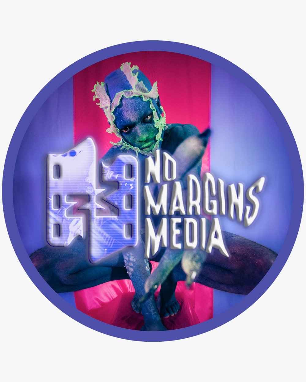 No Margins Media purple session sticker